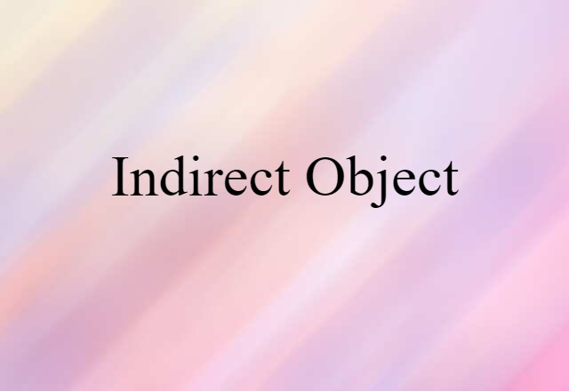 indirect object