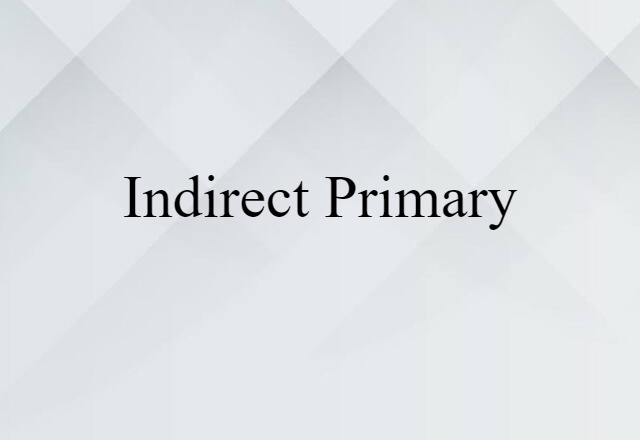 Indirect Primary (noun) Definition, Meaning & Examples