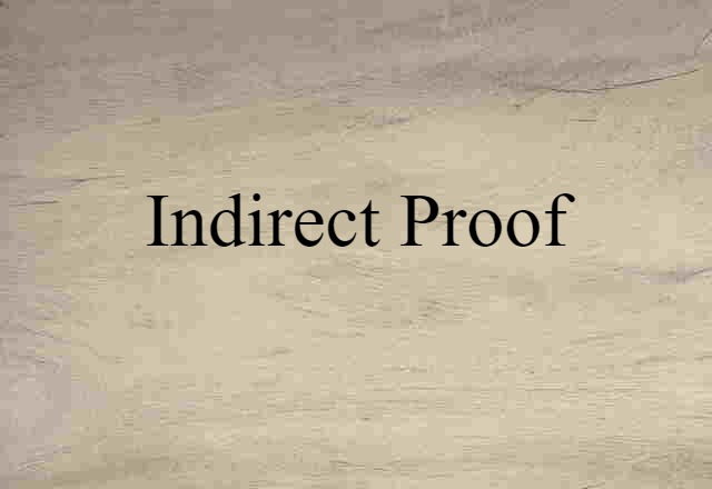 indirect proof