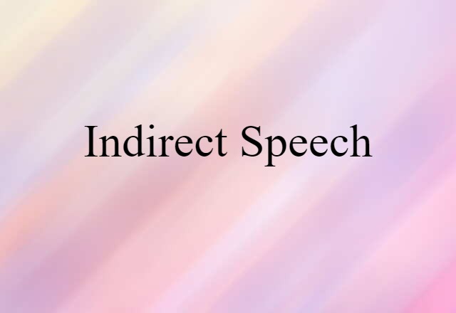 indirect speech