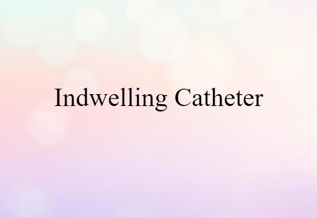 indwelling catheter