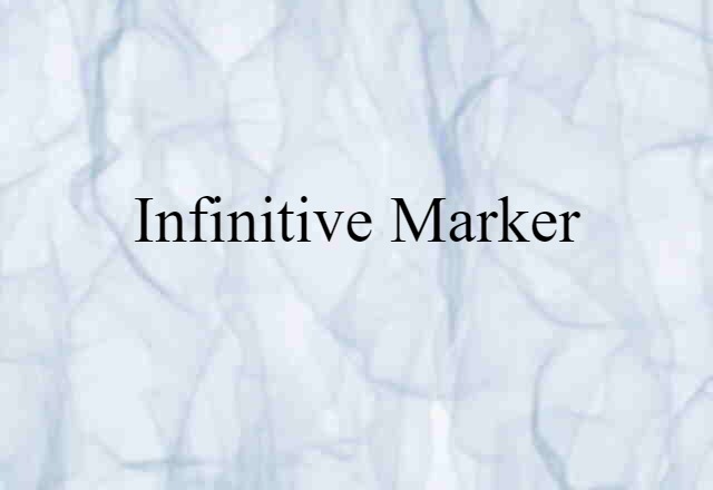 infinitive marker