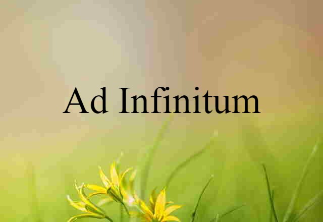 Ad Infinitum (noun) Definition, Meaning & Examples