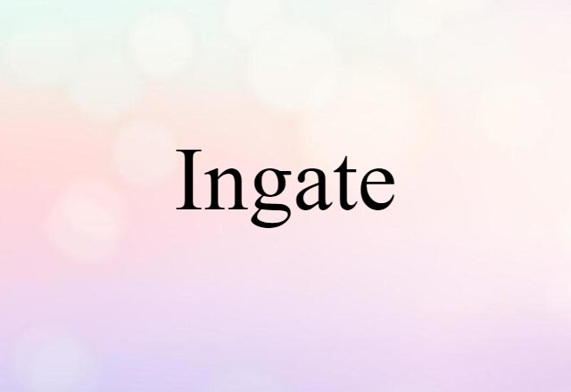 Ingate (noun) Definition, Meaning & Examples