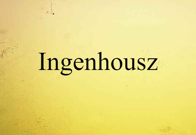 Ingenhousz (noun) Definition, Meaning & Examples