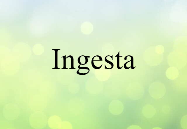 Ingesta (noun) Definition, Meaning & Examples