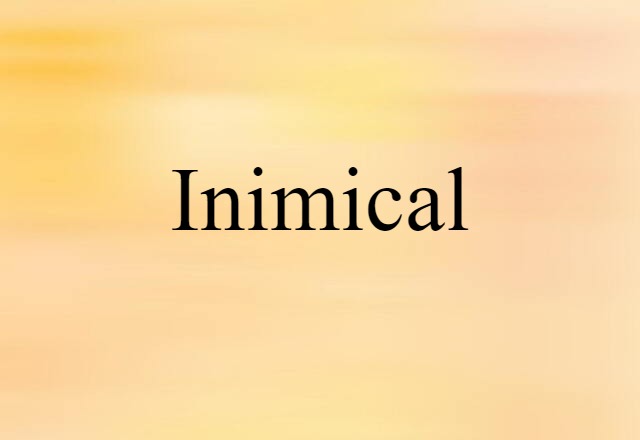 inimical