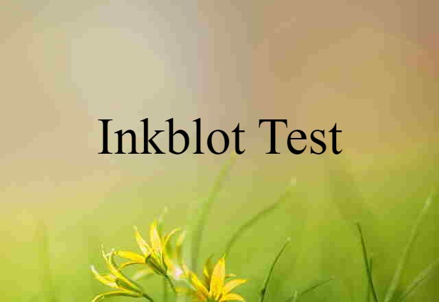 Inkblot Test (noun) Definition, Meaning & Examples