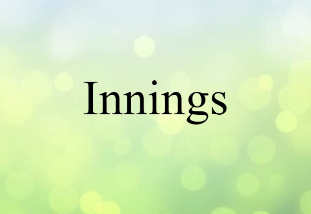 Innings (noun) Definition, Meaning & Examples