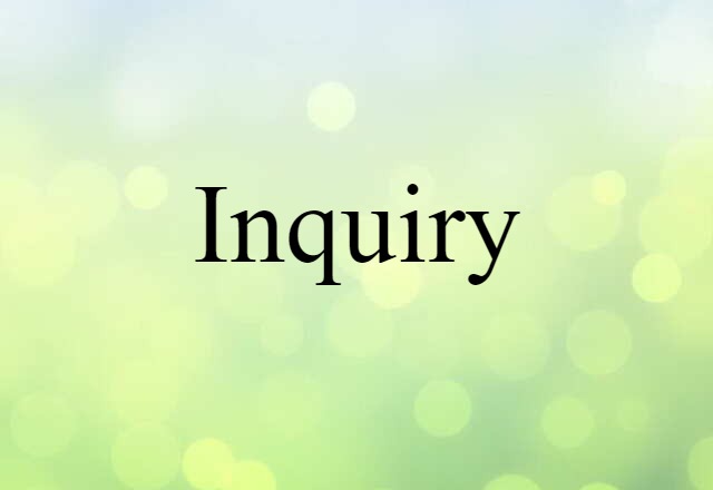 Inquiry (noun) Definition, Meaning & Examples