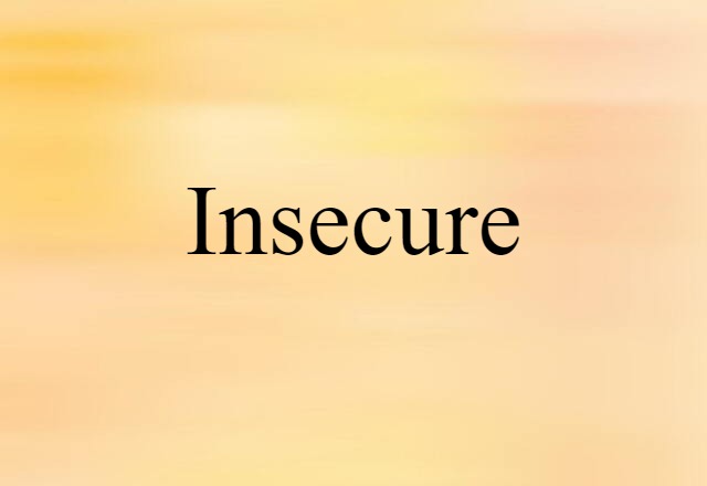 Insecure (noun) Definition, Meaning & Examples