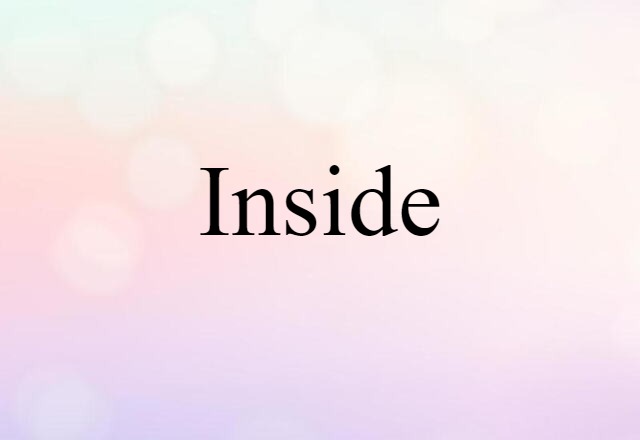 Inside (noun) Definition, Meaning & Examples