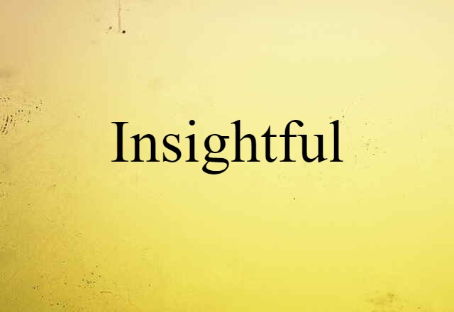 Insightful (noun) Definition, Meaning & Examples