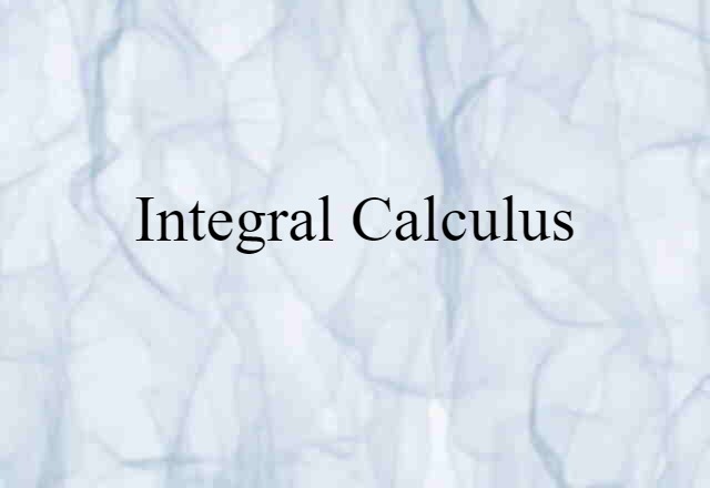 integral calculus