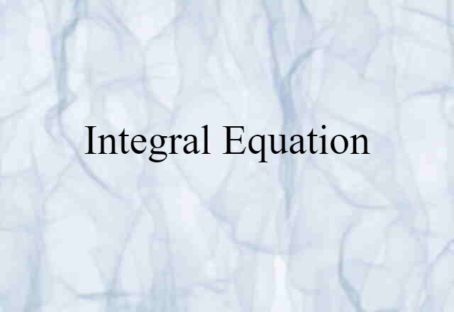 integral equation