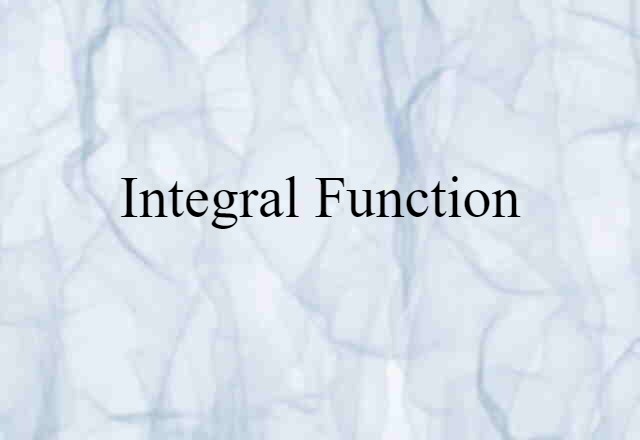 integral function