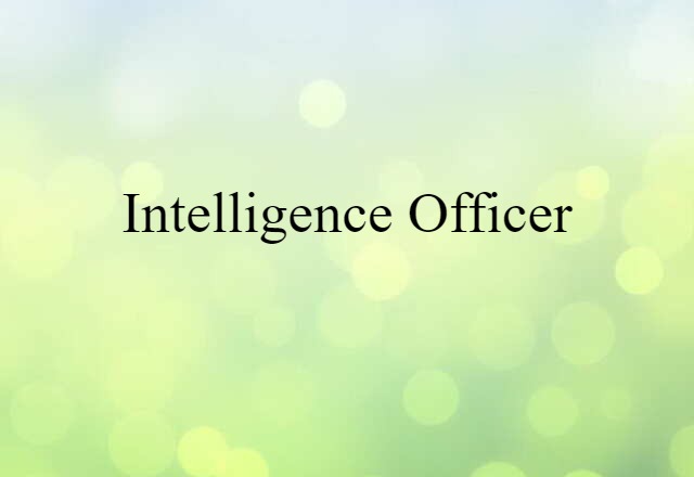 intelligence officer