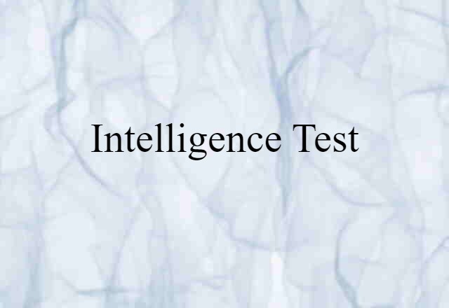 intelligence test