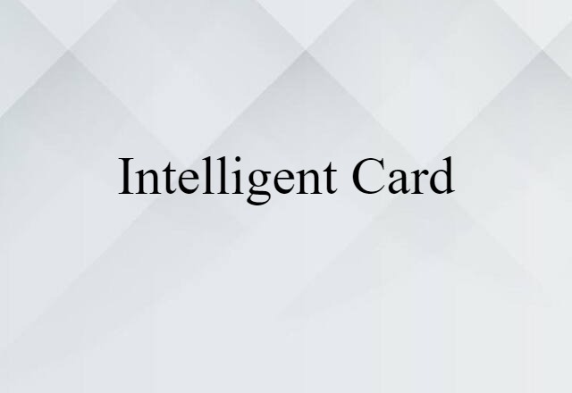 intelligent card