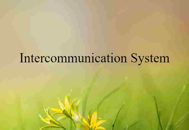 intercommunication system