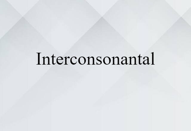 interconsonantal