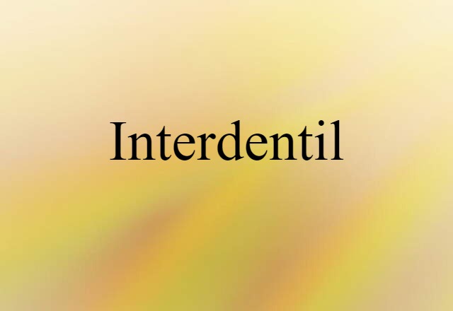 interdentil