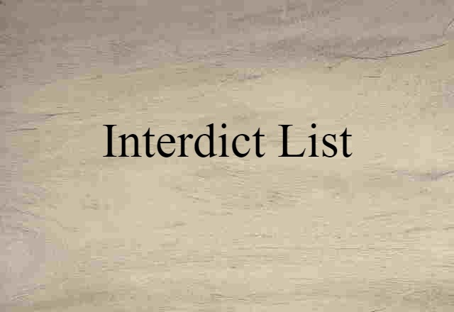 interdict list