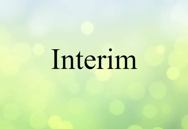 Interim (noun) Definition, Meaning & Examples