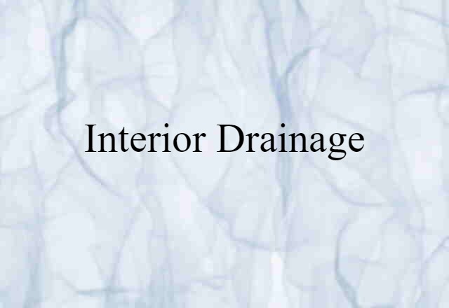 interior drainage