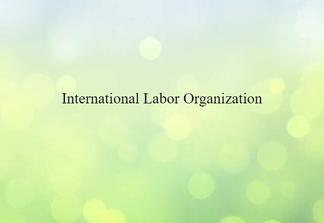 International Labor Organization