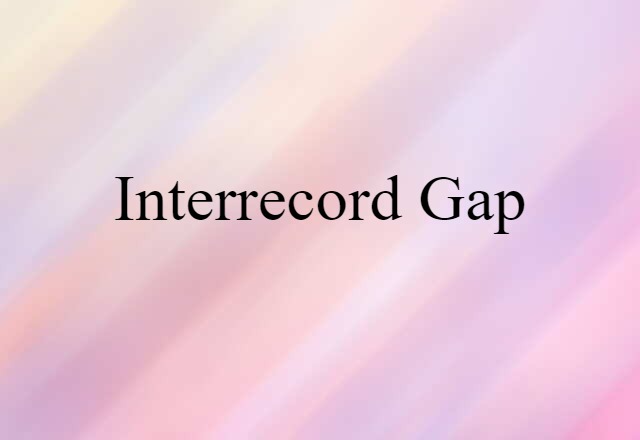 interrecord gap