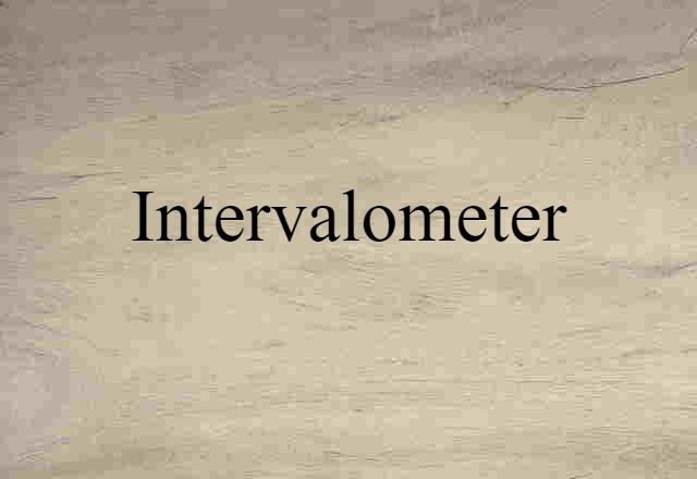 intervalometer