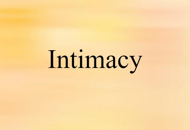 intimacy