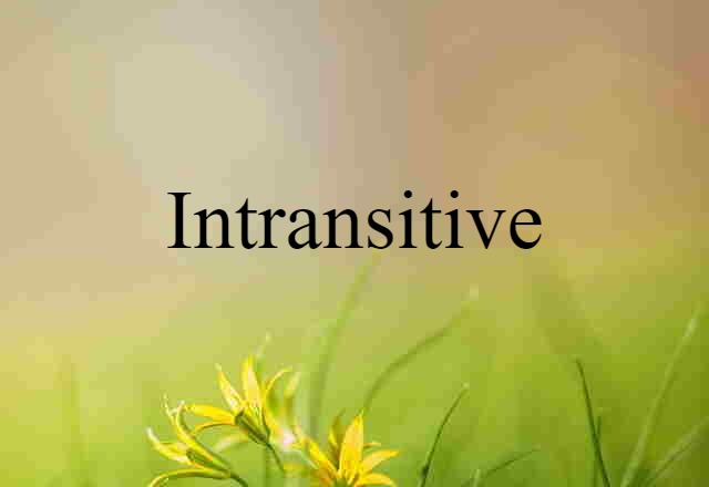 intransitive