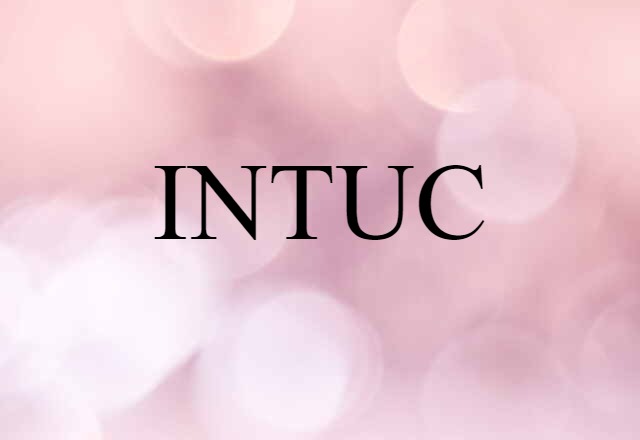 INTUC (noun) Definition, Meaning & Examples