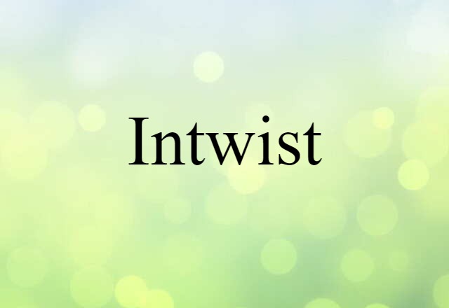 Intwist (noun) Definition, Meaning & Examples