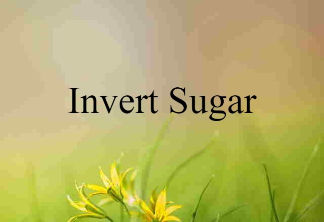 Invert Sugar (noun) Definition, Meaning & Examples