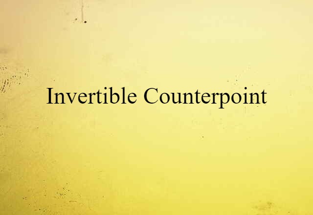 invertible counterpoint