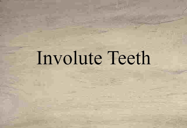 Involute Teeth (noun) Definition, Meaning & Examples