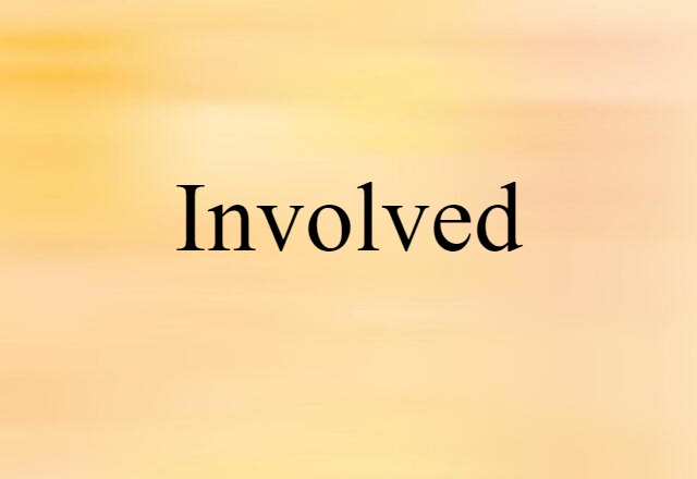 Involved (noun) Definition, Meaning & Examples