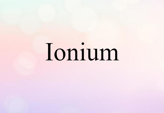 ionium