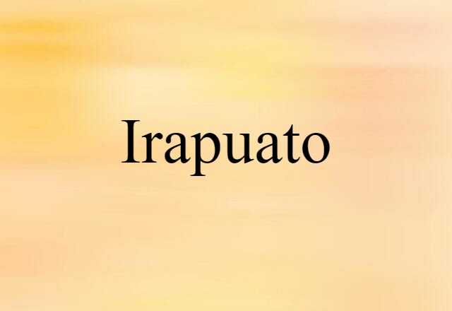 Irapuato (noun) Definition, Meaning & Examples