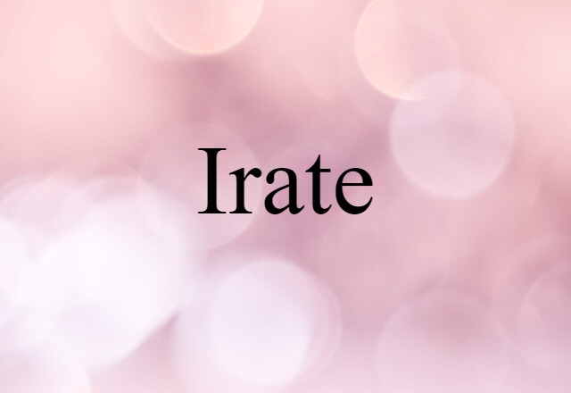 Irate (noun) Definition, Meaning & Examples