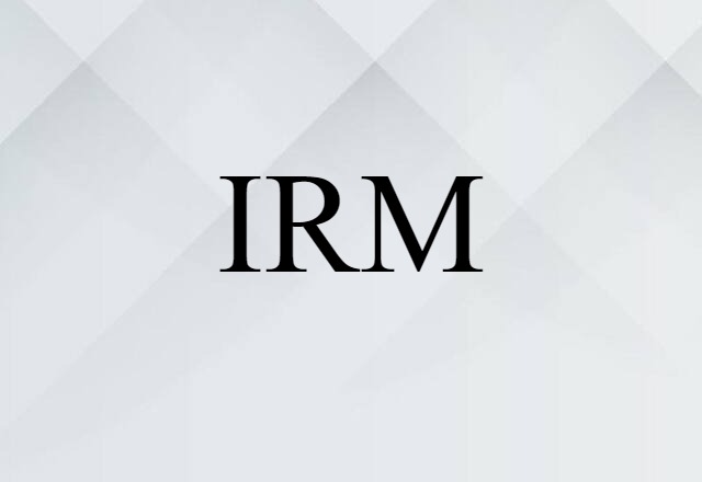 IRM (noun) Definition, Meaning & Examples