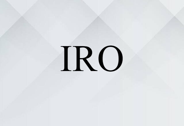 IRO (noun) Definition, Meaning & Examples