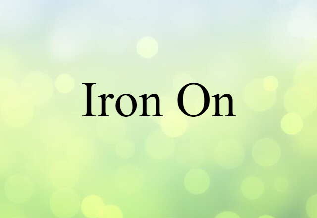 Iron-on (noun) Definition, Meaning & Examples