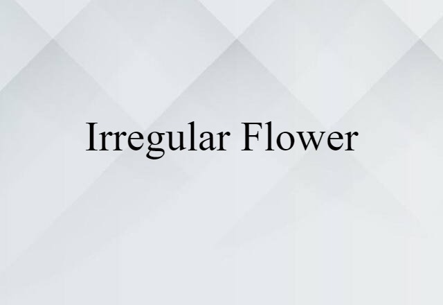 Irregular Flower (noun) Definition, Meaning & Examples