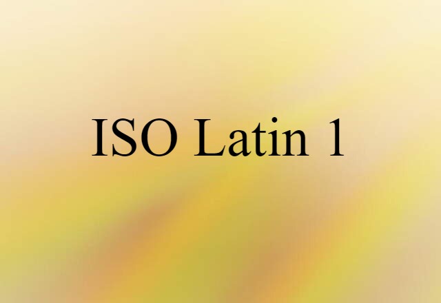 ISO Latin 1