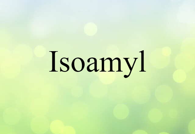 Isoamyl (noun) Definition, Meaning & Examples