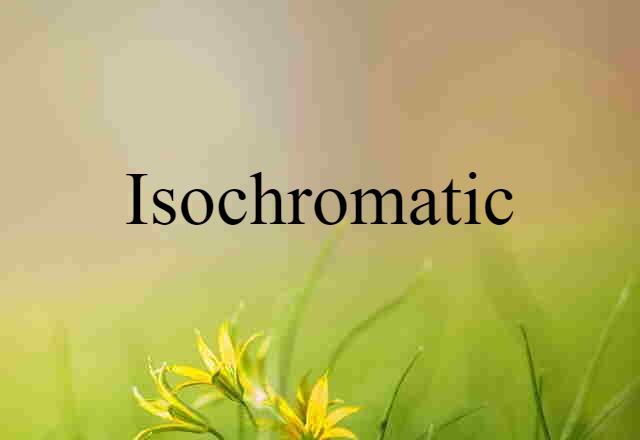 Isochromatic (noun) Definition, Meaning & Examples